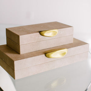 Leather & Gold Decorative Boxes