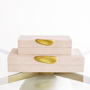 Leather & Gold Decorative Boxes